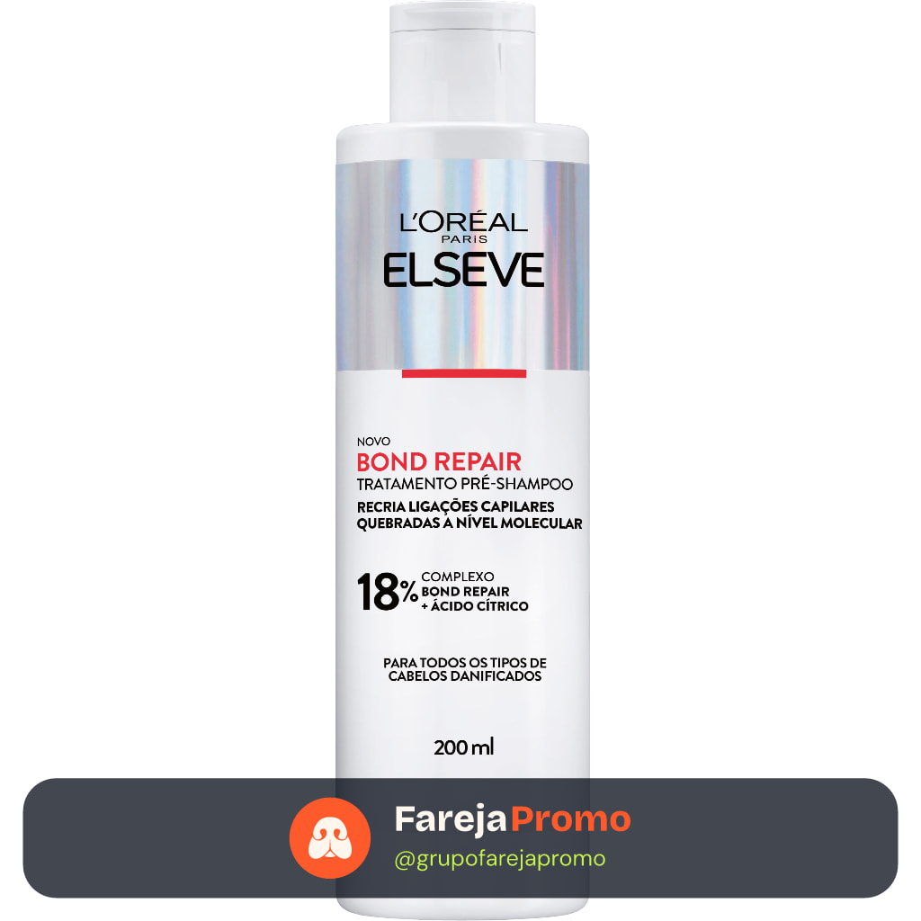 Tratamento Pré-Shampoo Reparação e Reconstrução para Cabelos Danificados Elseve Bond Repair L'Oréal Paris 200ml