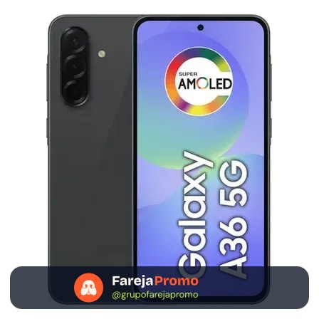 Smartphone Samsung Galaxy A36 5g 128gb 6gb Ram Câmera Tripla De Até 50mp Selfie De 12mp Ip67 Super Amoled 6.7'' Nfc Recursos Ai Android E Segurança Snapdragon - Preto