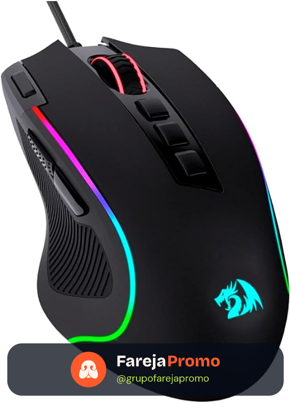 Mouse Gamer Redragon Predator RGB M612-RGB, Preto