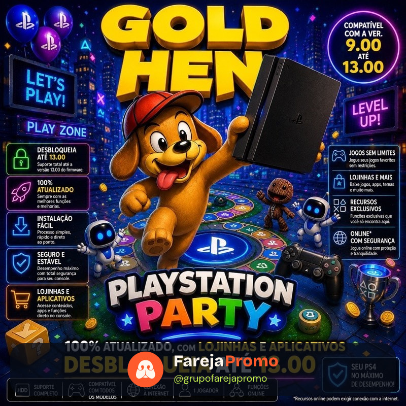 Disco de desbloqueio para PS4 BDJ GoldHEN (9.00 até 13.00) + LOJINHA E APLICATIVOS