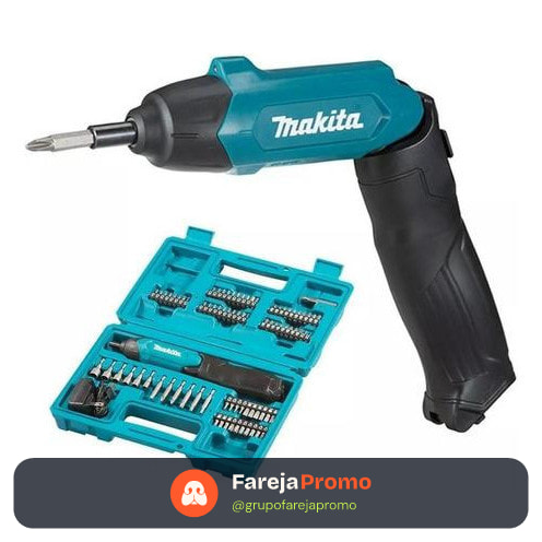 Parafusadeira Bateria 3,6V Bivolt DF001DW Maleta 81 Peças Makita