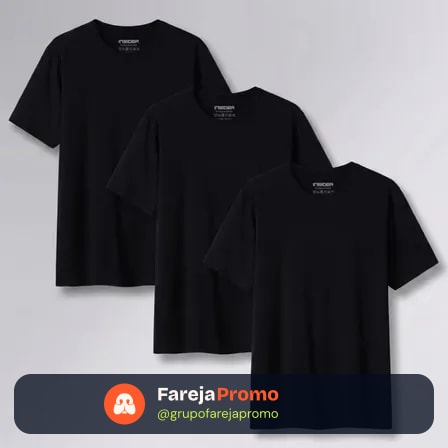 Kit 3 Camisetas Light T-shirt Insider Preto G