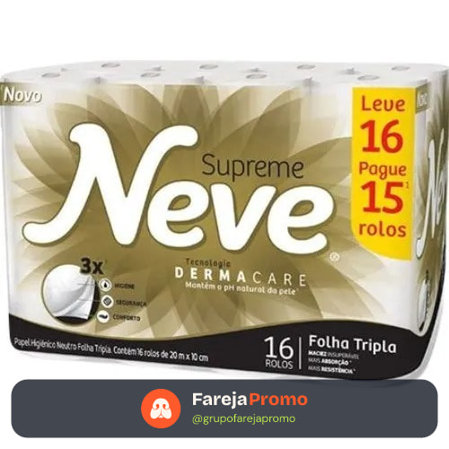 Papel Higiênico Supreme Neve FT 16 Rolos