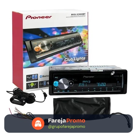 Som Automotivo Pioneer Mvh-x3000bt Bluetooth Usb