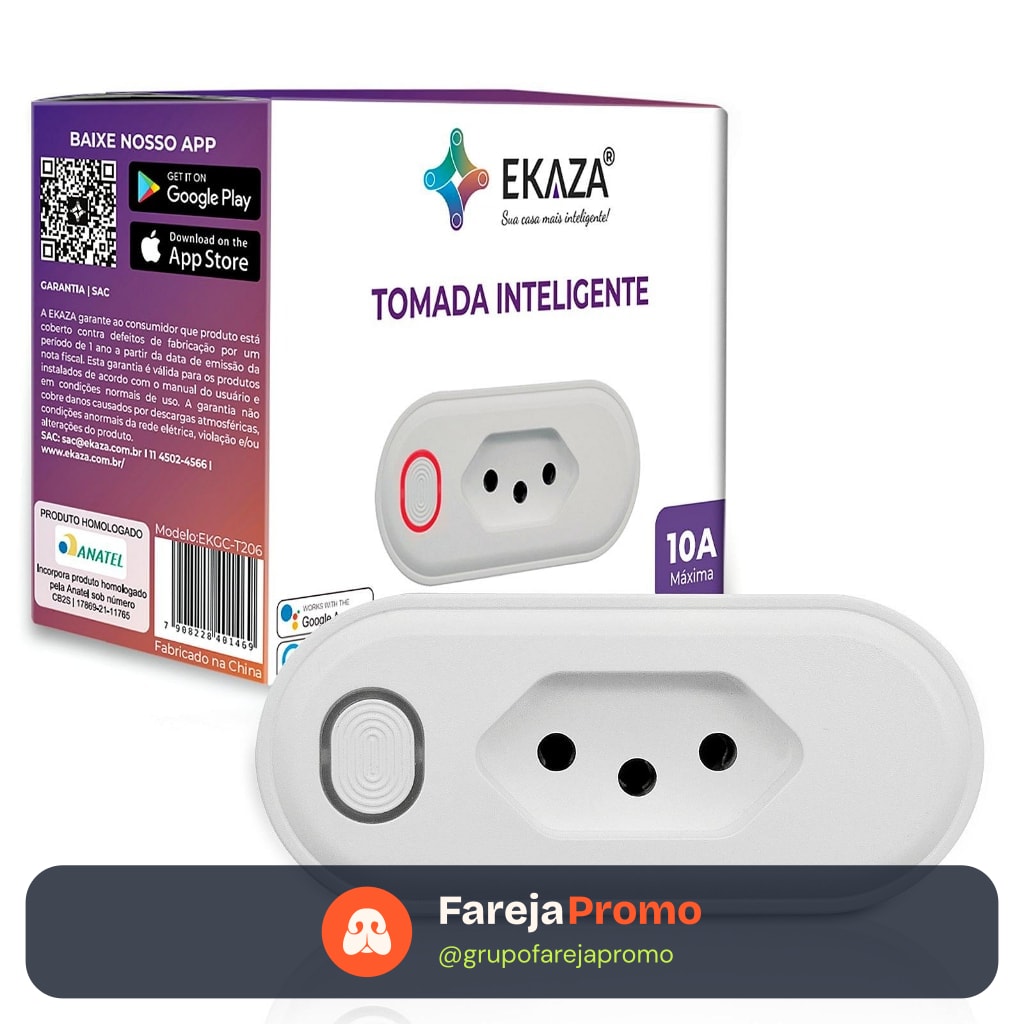 Tomada Inteligente Wi-fi Automação Bivolt Alexa | Google