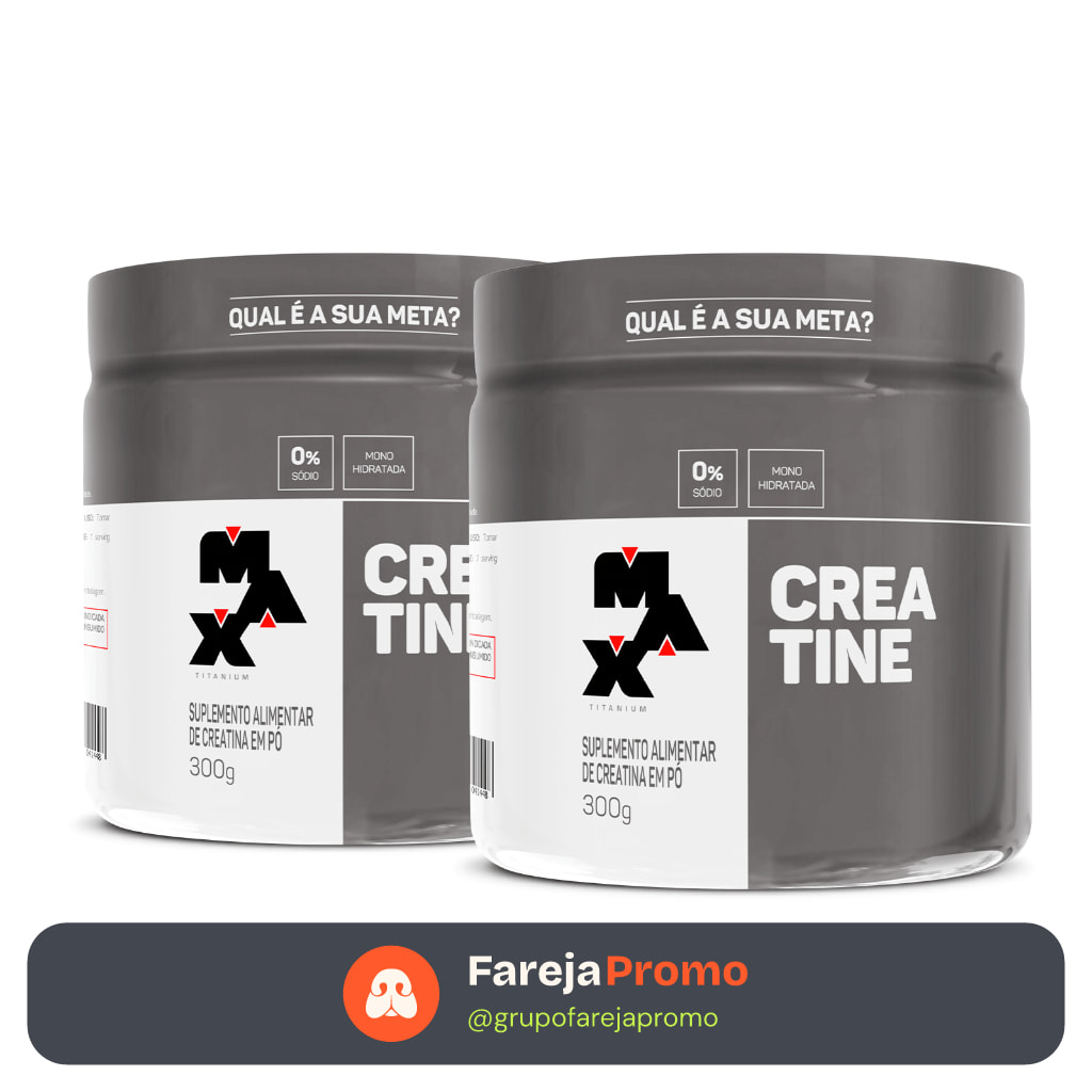 Kit 2 Creatina Max Titanium 300g Pura