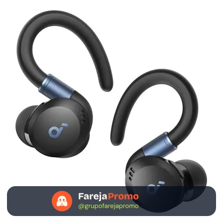 Fone De Ouvido Sem Fio Para Treinos Soundcore Da Anker Sport X20 Anc Adaptativo 3.0 Ganchos Ajustáveis Graves Intensos Ip68 À Prova De Suor E Poeira 48h De Reprodução Fones Para Academia Cor Preto