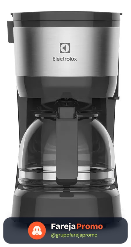 Cafeteira elétrica Electrolux inox filtro permanente removivel corta pingos capacidade 600ml 15 xicaras função manter aquecido sistema ECM10