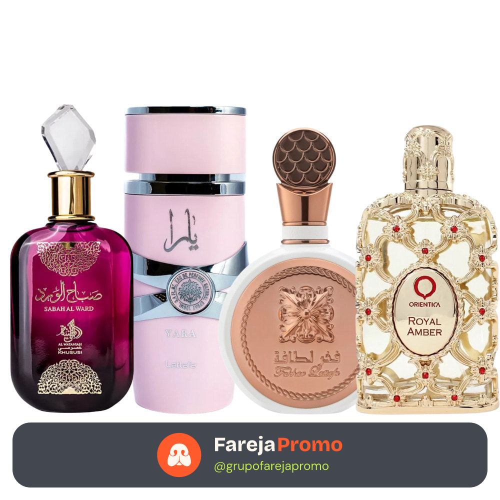 Kit 4 Perfumes Femininos Árabes 100ml