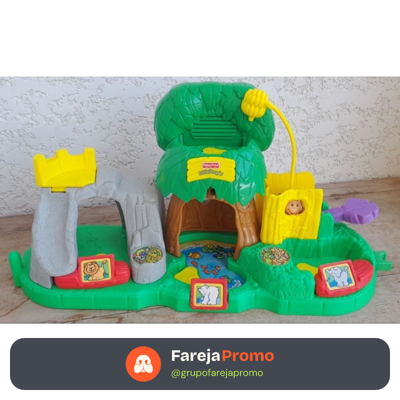 Brinquedo Infantil Fisher Price Little People Animais Zoo 2001 Mattel
