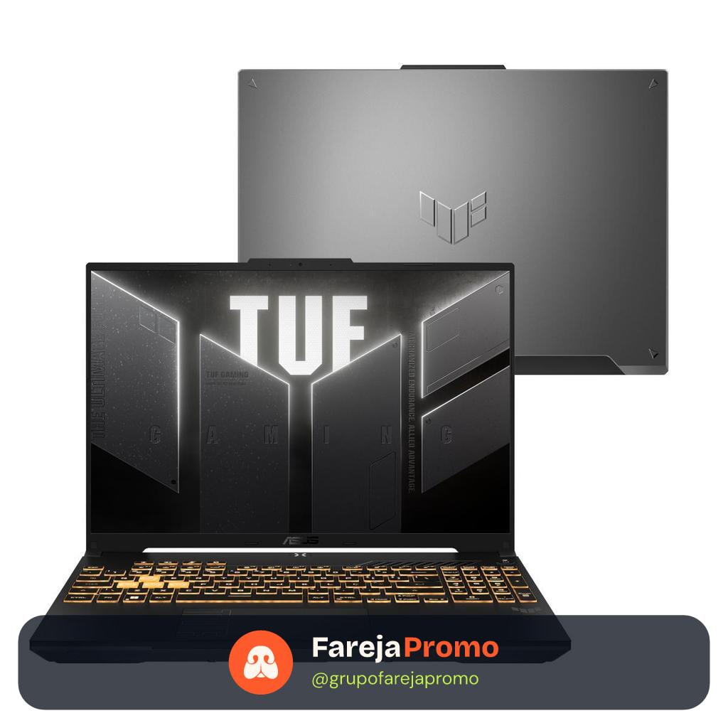 Notebook ASUS TUF Gamer F16 FX607VU NVIDIA RTX 4050 Intel 5 210H 16GB RAM 512GB SSD Linux LED FHD 16" IPS 144Hz RL385
