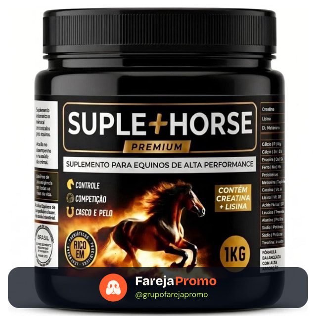 Suplemento Cavalos Explosão Crescimento Massa Muscular Casco Forte Pelo Com Creatina Probióticos 1Kg