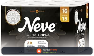 Papel Higiênico Neve Supreme Folha Tripla Leve 16 Pague 15 20 Metros