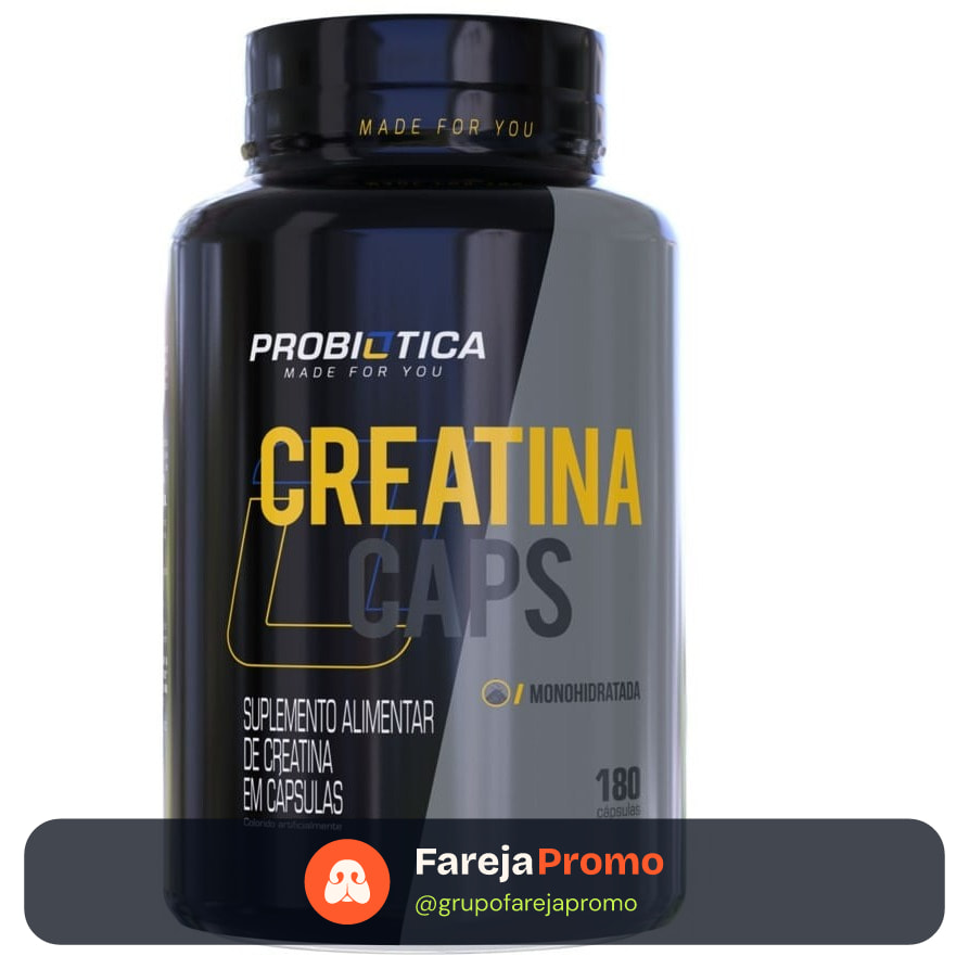 Creatina Probiótica Pote 180 Cápsulas