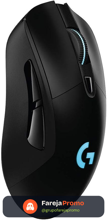 Mouse Gamer Sem Fio Logitech G703 LIGHTSPEED com RGB LIGHTSYNC, 6 Botões Programáveis, Sensor HERO 25K e Bateria Recarregável - Compatível com POWERPLAY