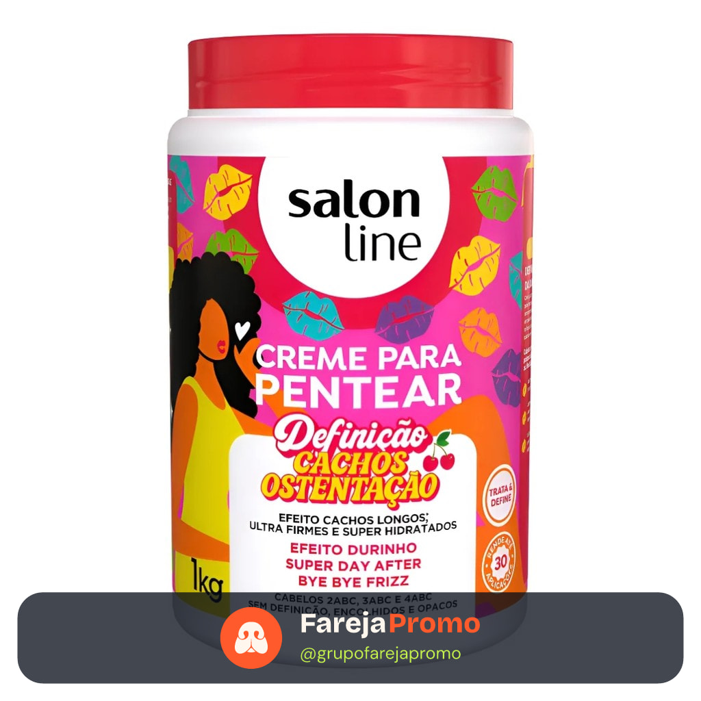 CREME PARA PENTEAR DEFINIÇÃO CACHOS OSTENTAÇÃO SALON LINE 1KG