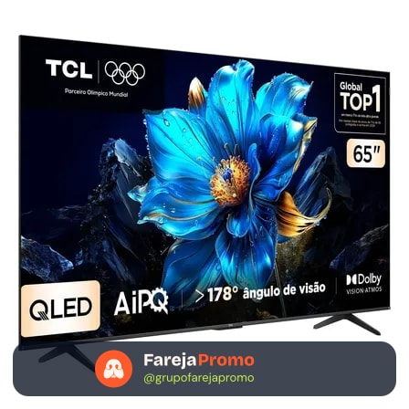 Smart Tv Tcl 65 Polegadas Qled 4k P7k Wifi Bluetooth Google Tv Hdr10+ Dolby Atmos Dolby Vision 65p7k