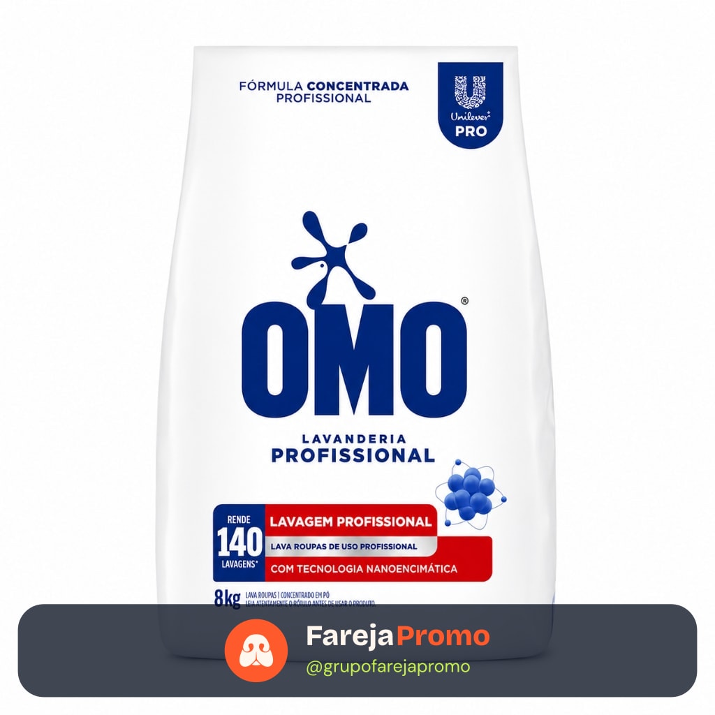 Lava Roupas em Pó 8kg Omo Lavagem Perfeita