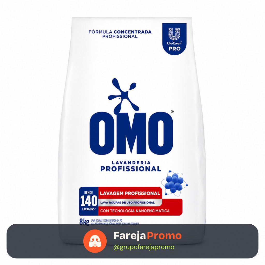 Lava Roupas em Pó 8kg Omo Lavagem Perfeita