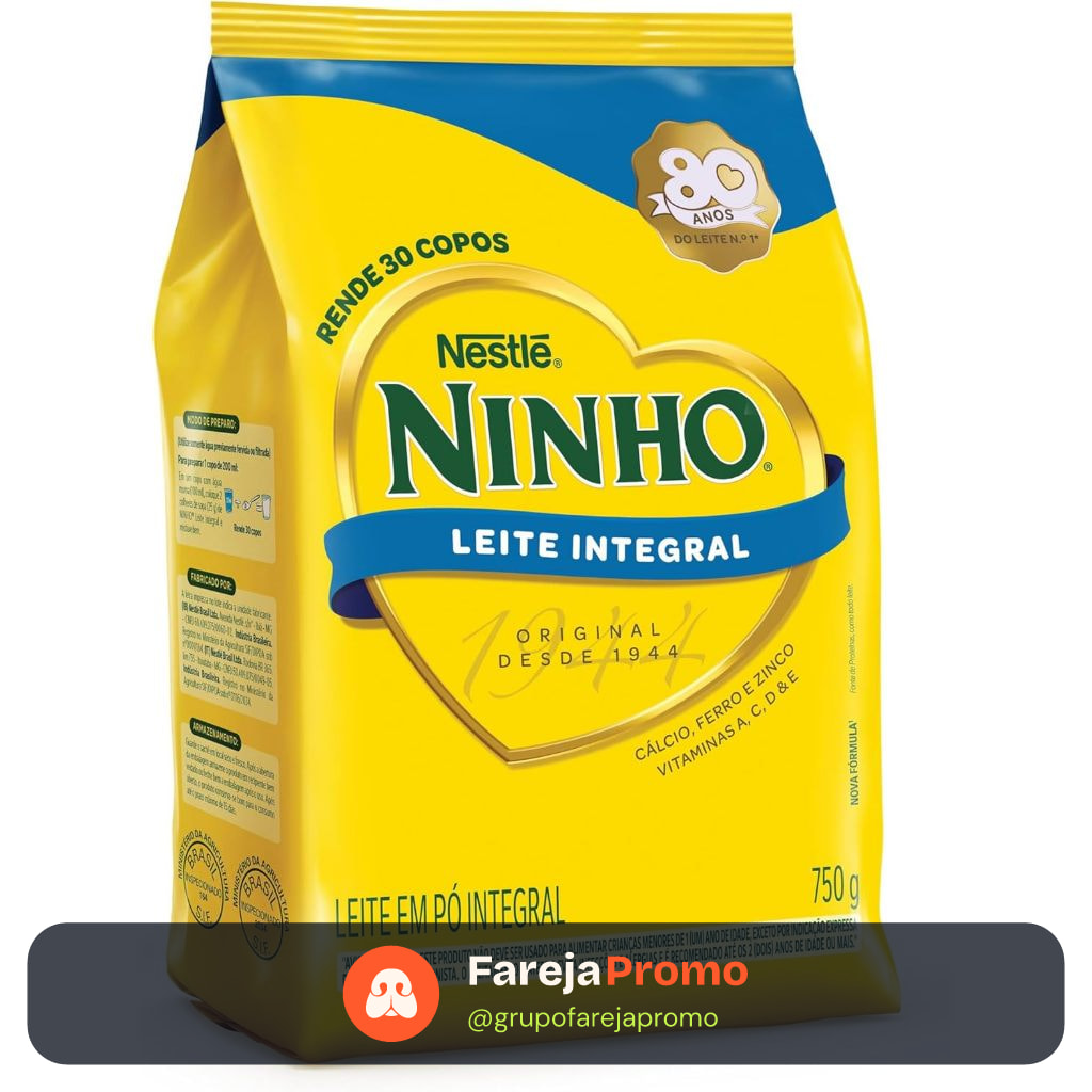 LEITE EM PÓ NINHO INTEGRAL SACHE 750G