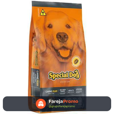 Ração Special Dog Carne Plus Cães Adultos Premium 20 kg