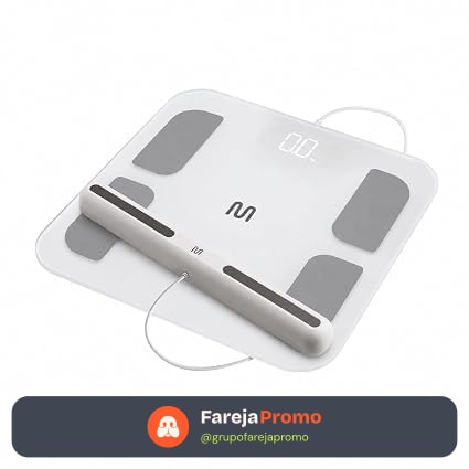 Balanca Digital Corporal de Bioimpedância Biohealth Pro com 8 Sesores Bluetooth - HC060N