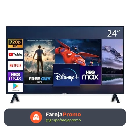 Smart Tv 24 Led Hd Weyon Android Tv Hdmi Usb Wifi 100/240v