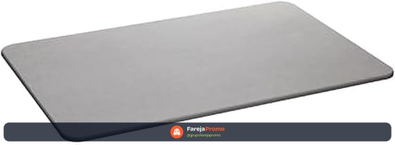 LYOR - Tapete de Pedra Diatomita para Banheiro Cinza 60cm x 39cm