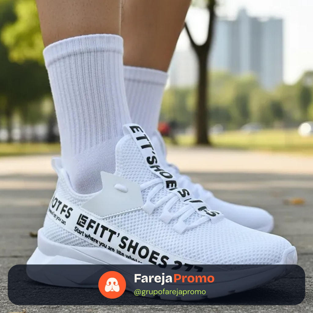 Tênis  Esportivo Confortável Academia Corrida Academia fittshoes