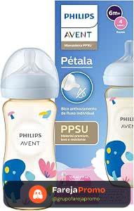 Philips Avent Mamadeira PPSU Anticólica Natural Response 330ml, Bico 6m+ Fluxo Rápido, resistente ao Calor, Sem BPA