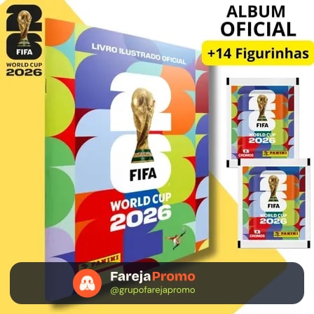 Álbum Capa Brochura Copa Do Mundo 2026 + Figurinhas
