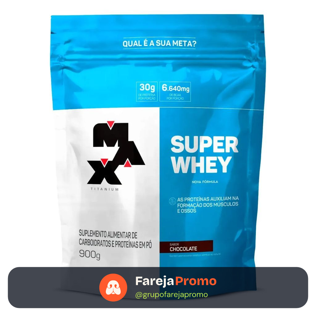 Super Whey Refil 900g Chocolate Max Titanium
