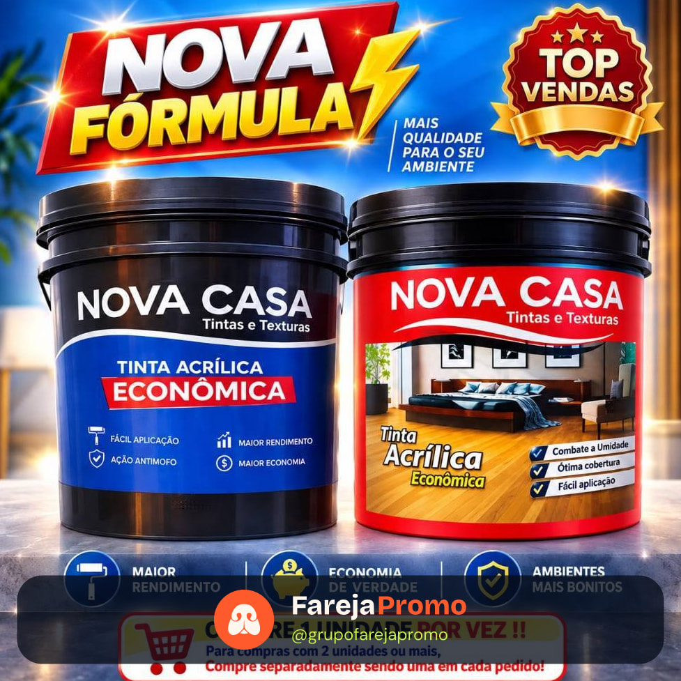 Tinta de Parede Acrílica Cores Balde Economica E Alto Rendimento 18Kg