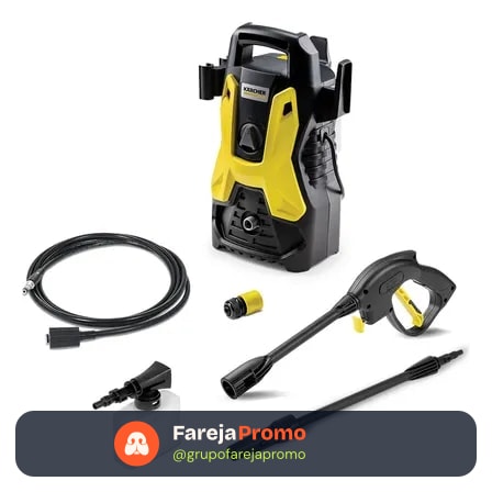 Lavadora De Alta Pressão Kärcher Prática Black 1500 Psi/libras 1400w 300l/h Com Aplicador De Detergente E Lança Regulável 127v Amarelo/preto