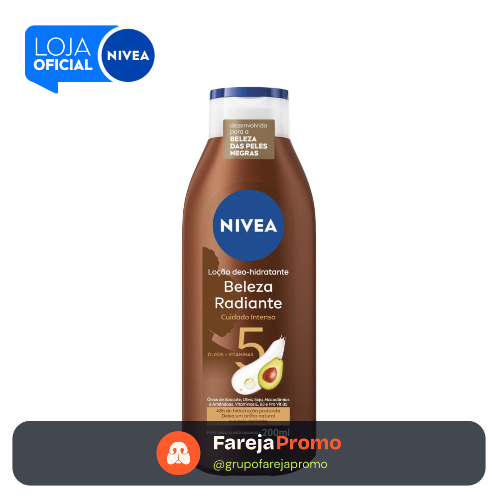 NIVEA Hidratante Desodorante Beleza Radiante Cuidado Intenso 200ml