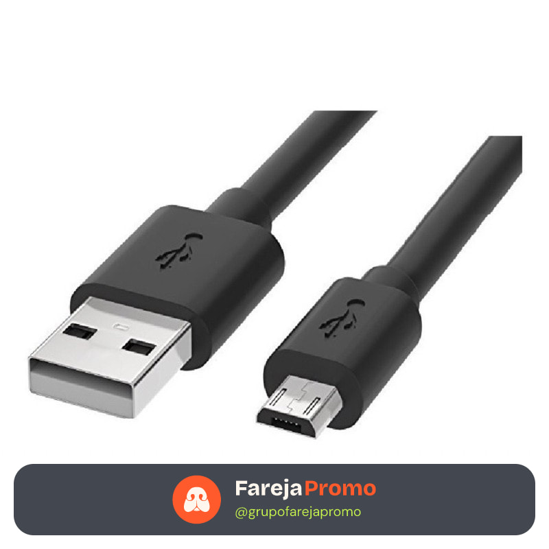 Cabo Dados Usb A X Micro B Amazon Kindle Fire 100cm Preto