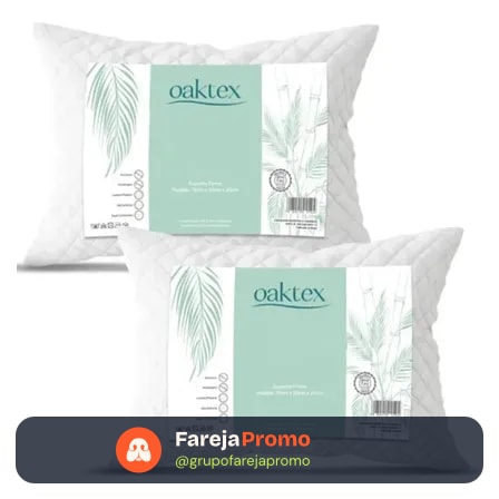 Kit C/2 Travesseiros Luxo Matelado Fibra Antialérgica 50x70 Branco