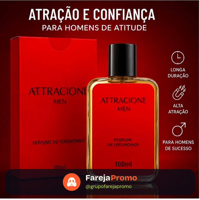 Perfume Masculino ATTRACION 100ml Fragrância Elegante Longa Duração Para Uso Diário