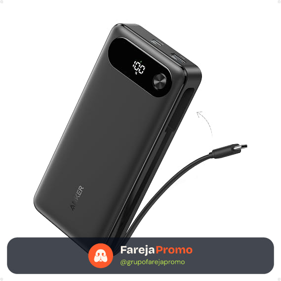 Anker Power Bank, 20.000mAh Carregador Portátil para Notebook, 3-Portas 87W