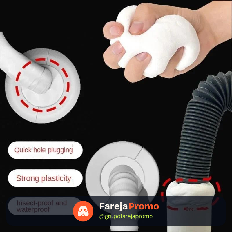 Massa De Vedação À Prova D'água , Remendo De Parede De Insetos Para Furos De Ar Condicionado , Branco , 15g , 1 Peça