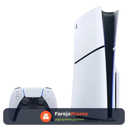 Console Sony Playstation 5 Edição Slim Disk 1tb Branco + Controle Sem Fio Dualsense Ps5 Branco