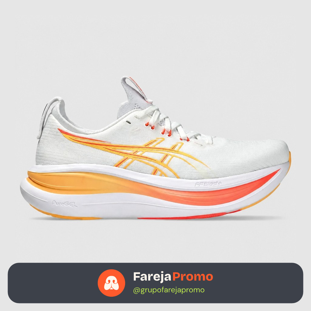Tênis Asics Gel Nimbus 28 Feminino Corrida Branco