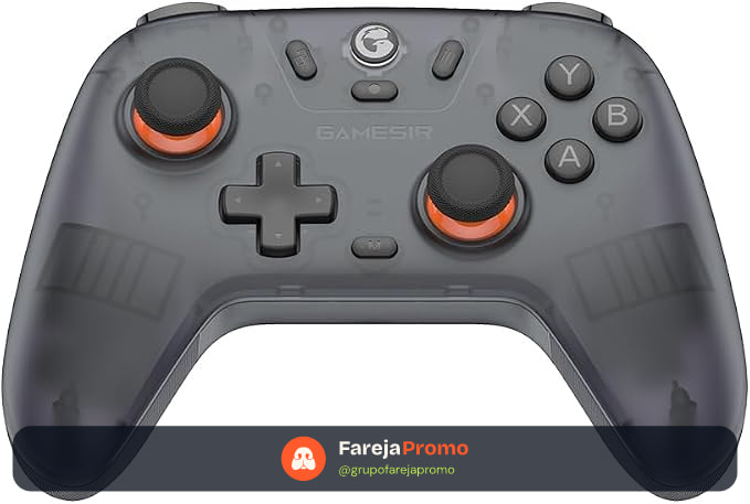 GameSir Nova Lite Controle Bluetooth e Sem Fio 2.4G para PC Windows, Celular Android iPhone, Nintendo Switch e Steam Deck, Gamepad com Hall Effect Anti-Drift, Turbo, Vibração, Dongle USB - Preto