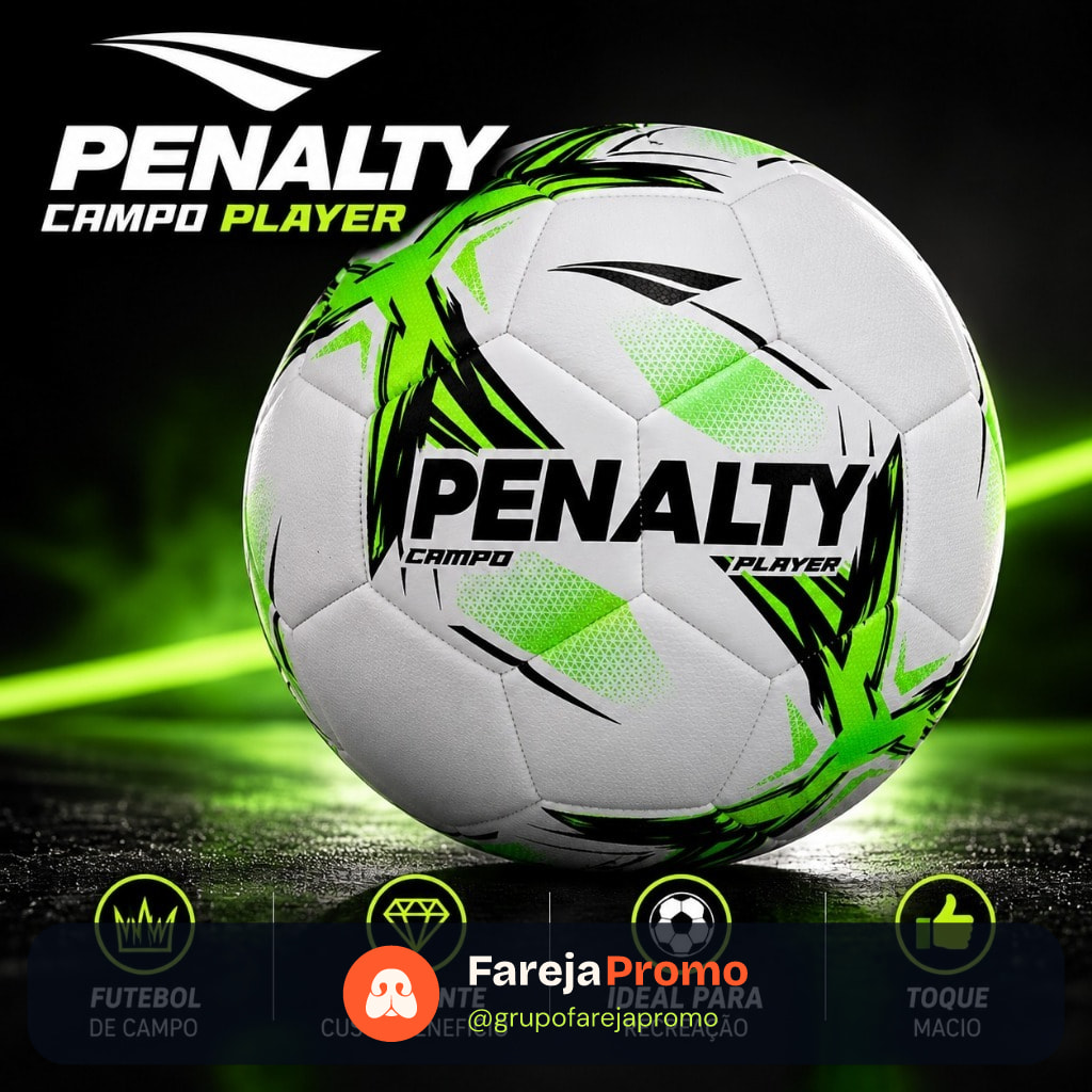 Bola Futebol Campo Penalty Player XXV Original Oficial Profissional Tamanho 5 Para Jogo