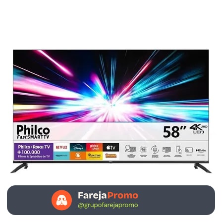 Smart Tv Philco 58 P58vik 4k Uhd Led Roku Dolby Audio Wi-fi Hdr10 110/220v