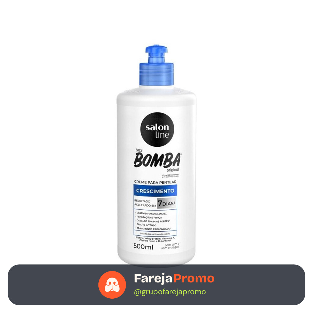 Creme para pentear SOS Bomba Original Salon Line 500ml