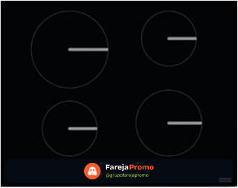 Cooktop de indução c/ 4 Zonas Smart 654 Display Touch 65x51-220V Franke