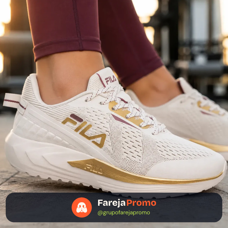 Tênis Fila Feminino Diffusion Esportivo Corrida Confortavel Academia Oferta