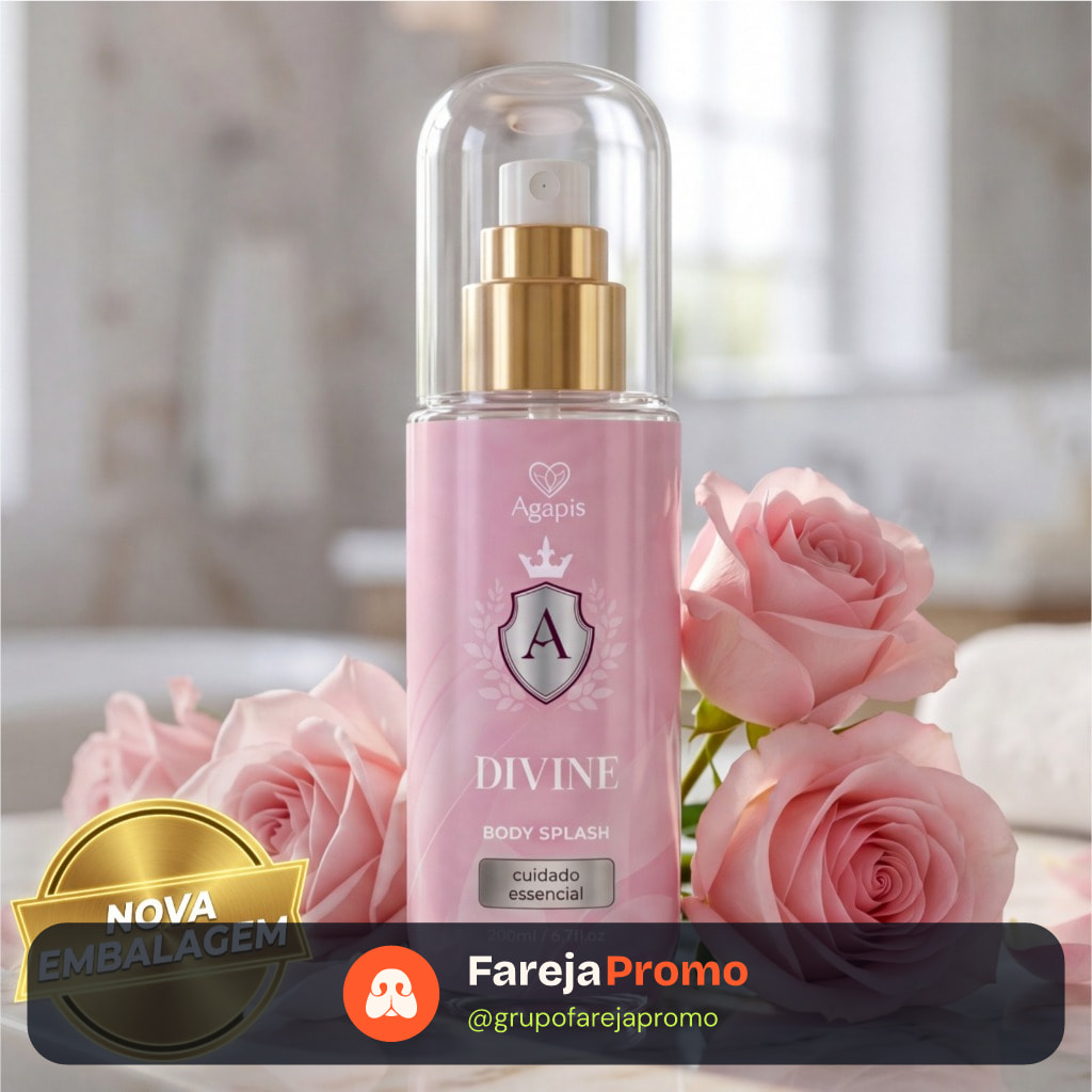 Body Splash Divine Agapis Beauty 200ml Fragrância Sedutora Delicada Alta Fixação