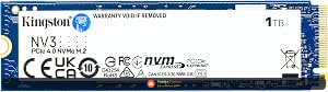 SSD Kingston NV3 1TB M.2 2280 NVMe Gen4, Desempenho e Eficiência para Upgrade de PC – SNV3S/1000G